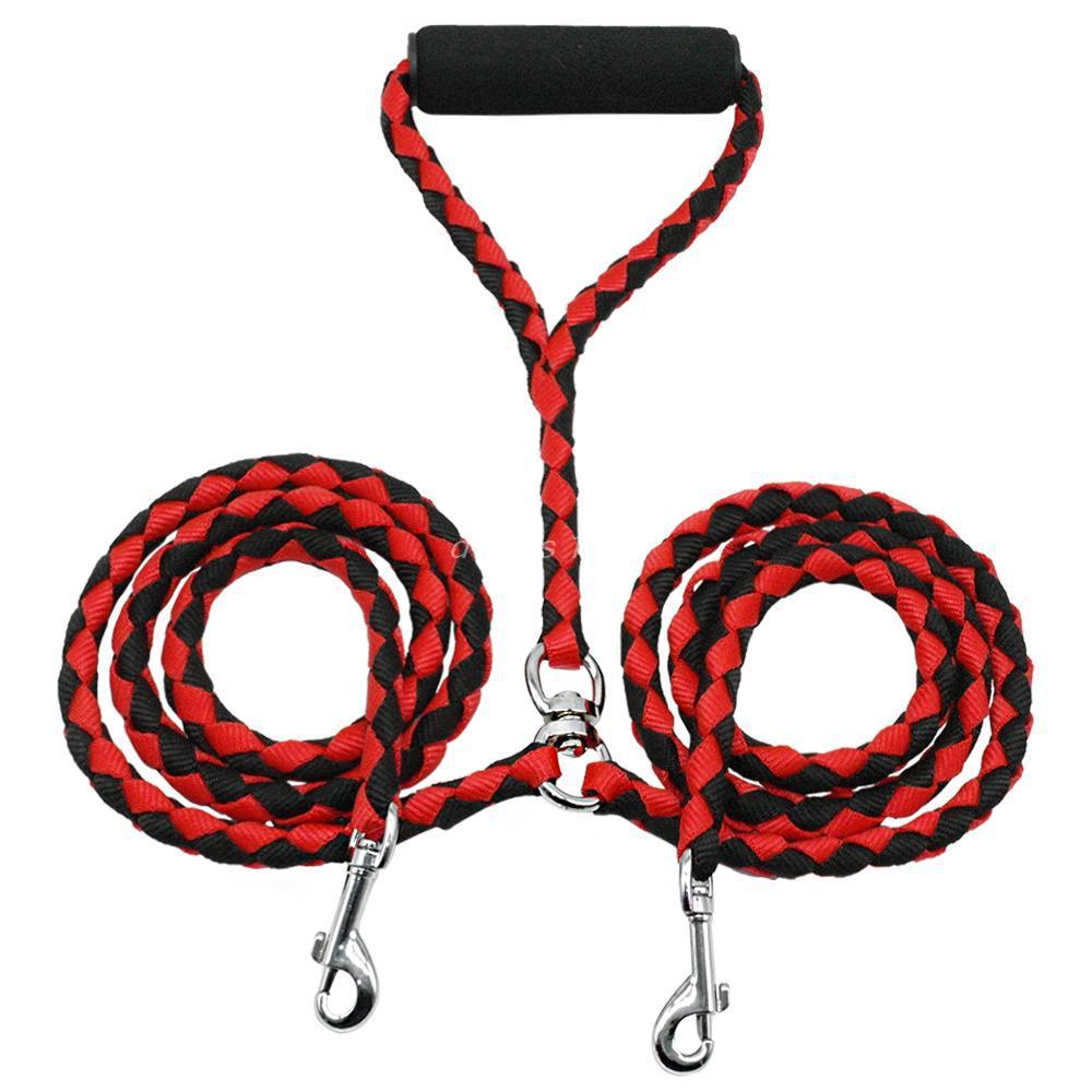 Braided rope dog leash