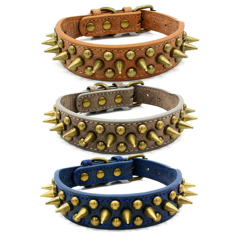 Spiked Dog Leather Collar