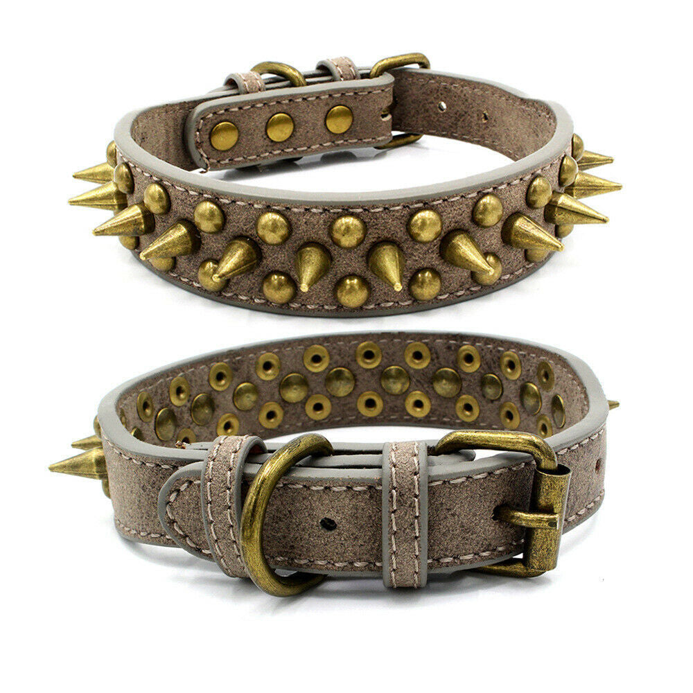 Spiked Dog Leather Collar