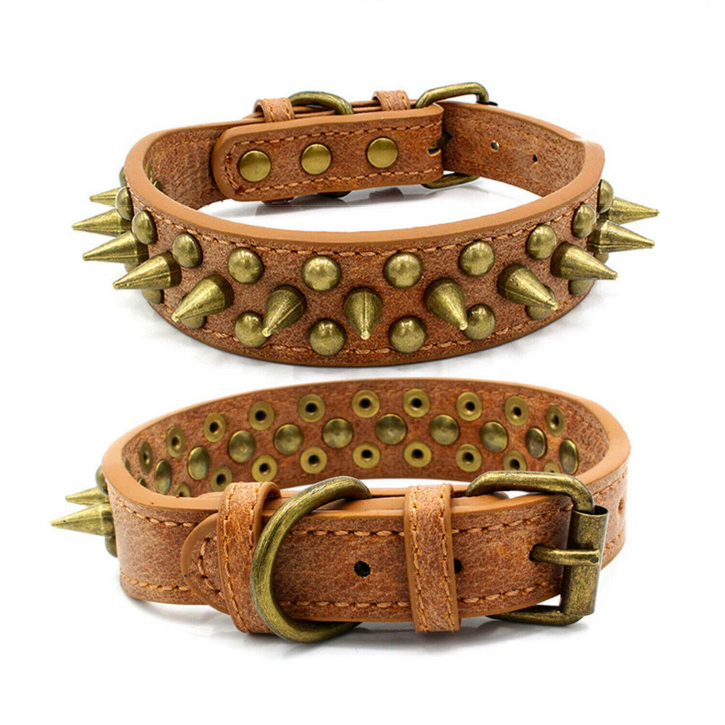 Spiked Dog Leather Collar