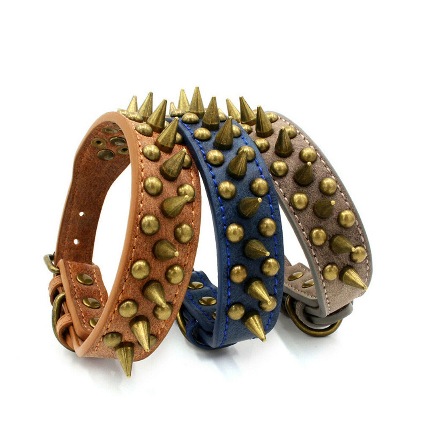 Spiked Dog Leather Collar