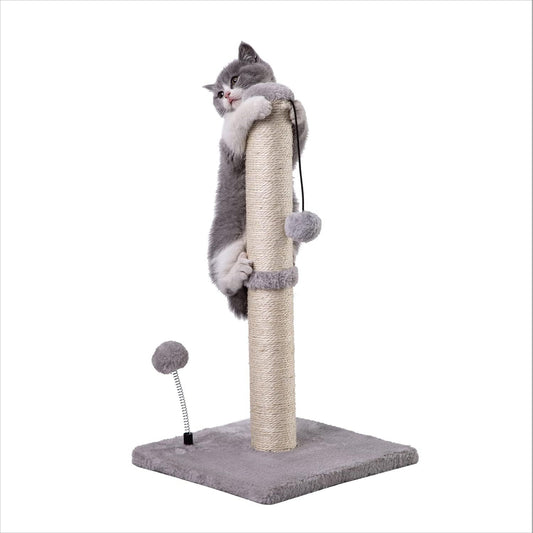 Grey sisal scratch pole
