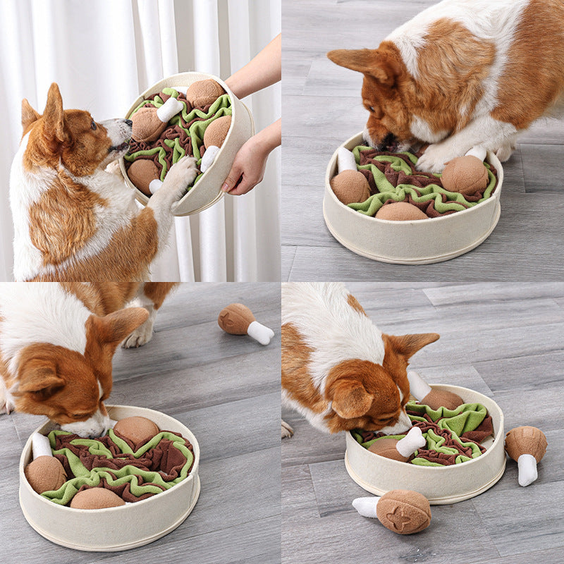 Chicken Leg Bucket Snuffle Bowl