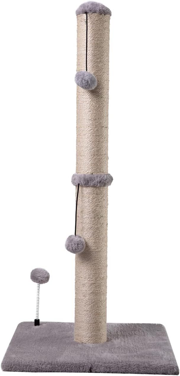 Grey sisal scratch pole
