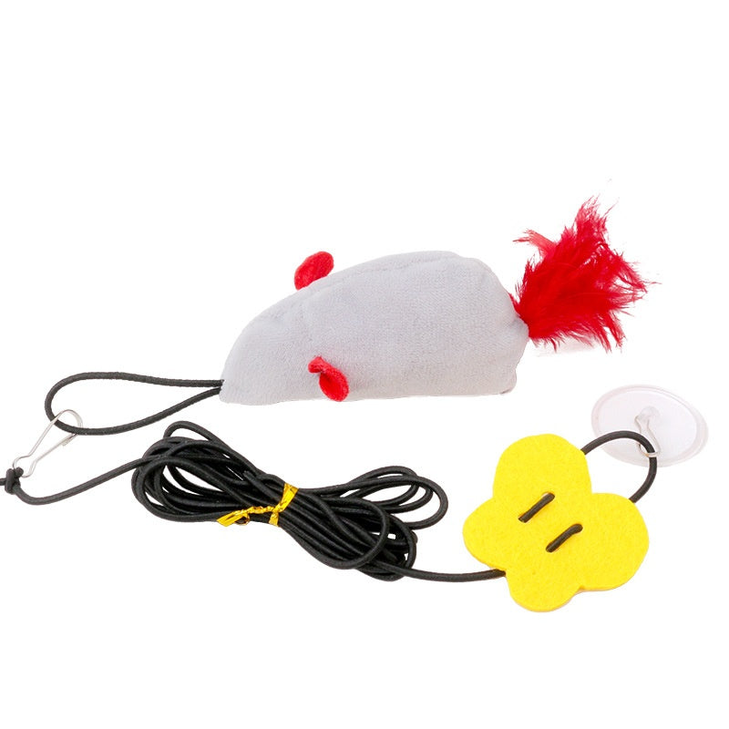 Squeaky Swing Mouse Cat Toy